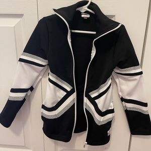 Cheerleader jacket with hair tye